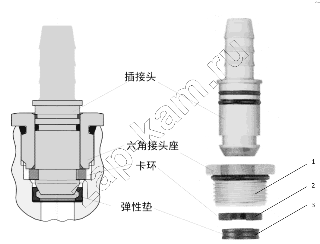 Схема/чертеж: CONNECTING PARTS, LINE & NIPPLE JOINT / Shaanxi Shacman SX3316HT406C