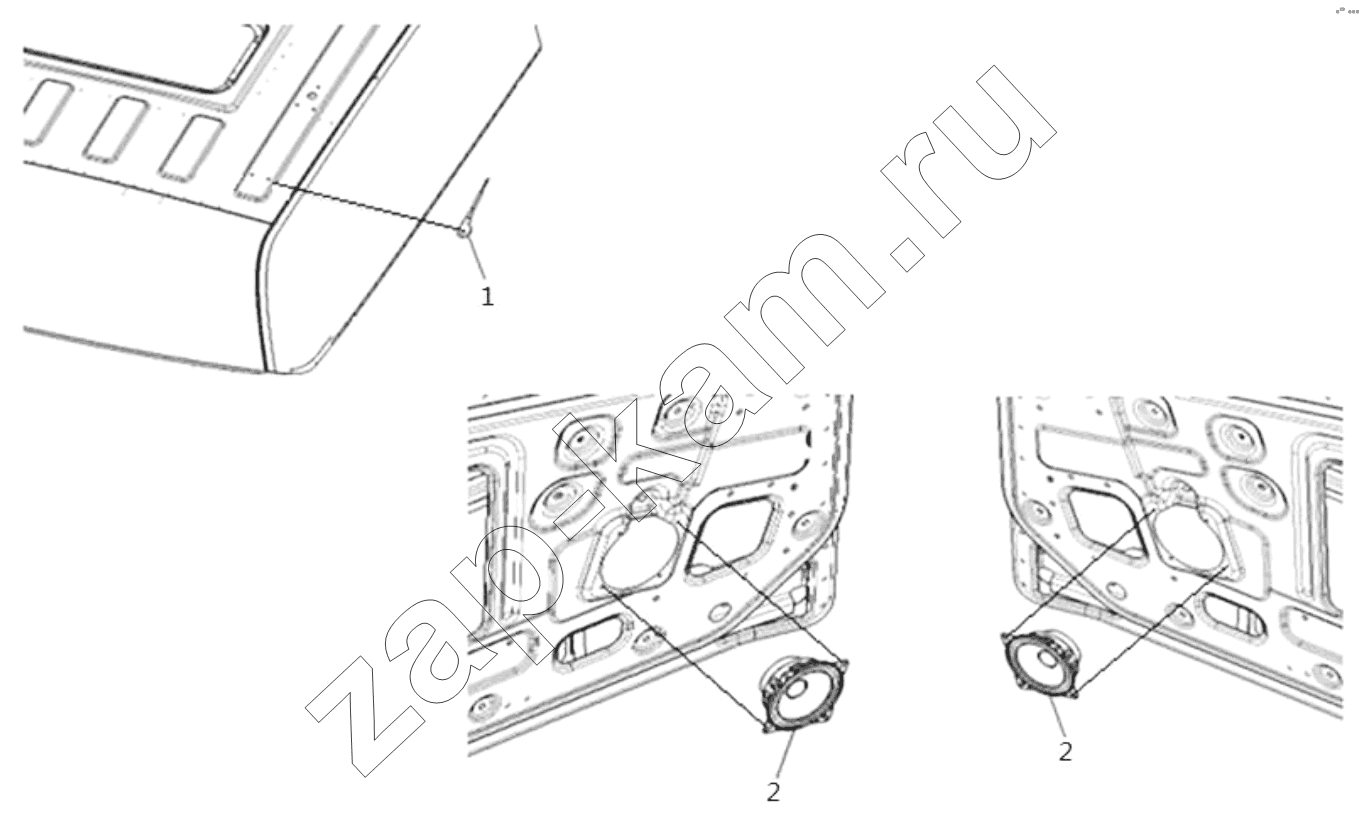 Схема/чертеж: ANTENNA, SPEAKER / Shaanxi Shacman SX3316HT406C