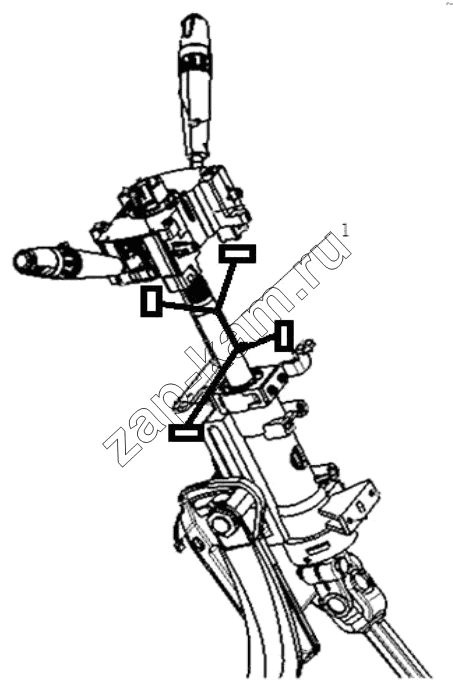Схема/чертеж: COMBINATION SWITCH ADAPTER WIRING HARNESS / Shaanxi Shacman SX3316HT406C