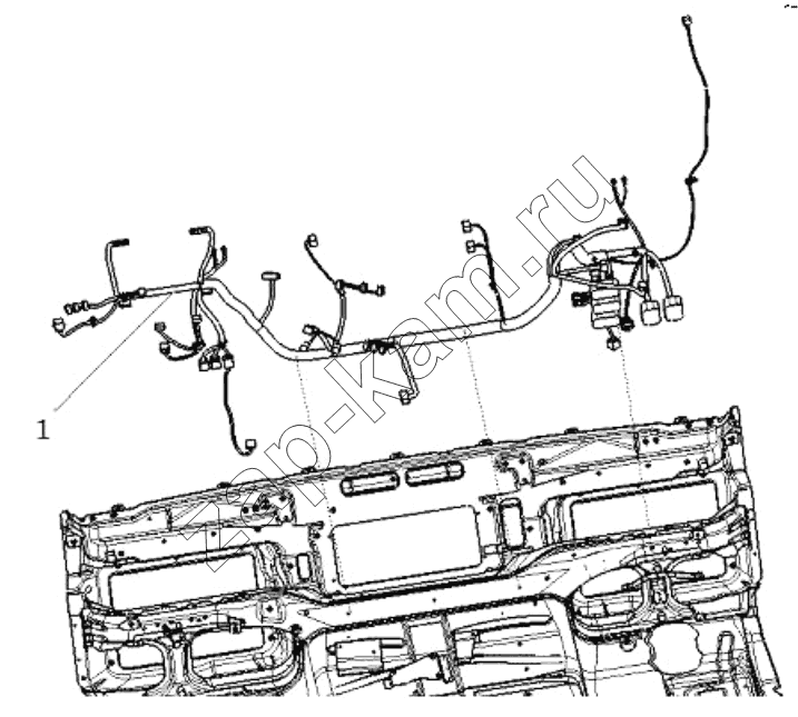 Схема/чертеж: MAIN WIRE HARNESS OF CAB / Shaanxi Shacman SX3316HT406C