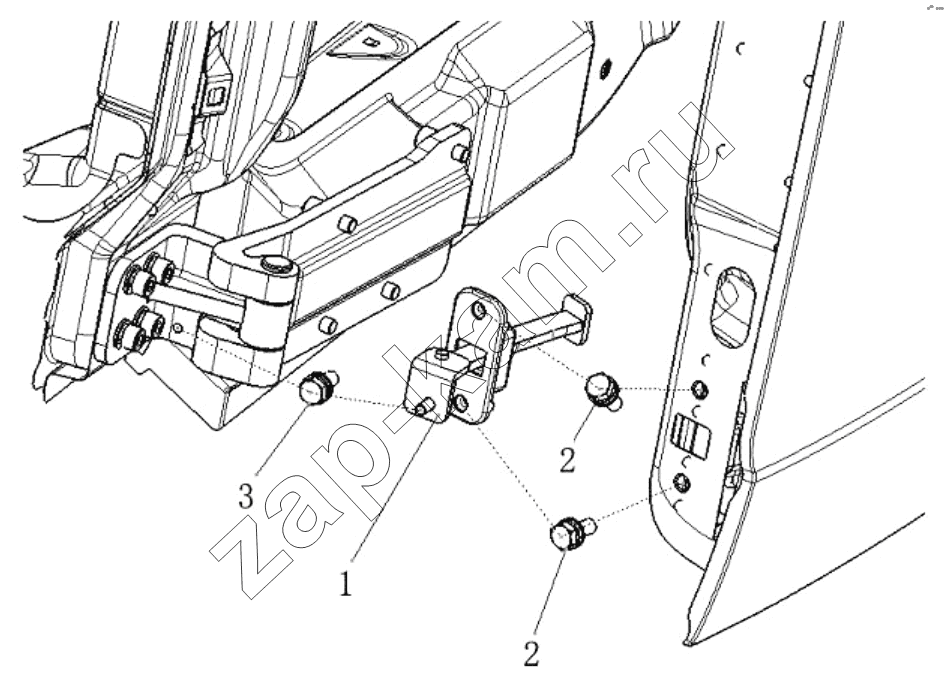 Схема/чертеж: LEFT DOOR LIMIT / Shaanxi Shacman SX3316HT406C