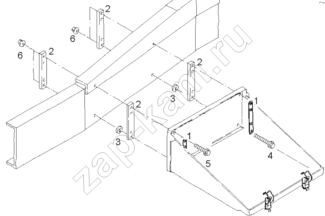Схема/чертеж: BATTERY BOX MOUNTING / Shaanxi Shacman SX3316HT406C