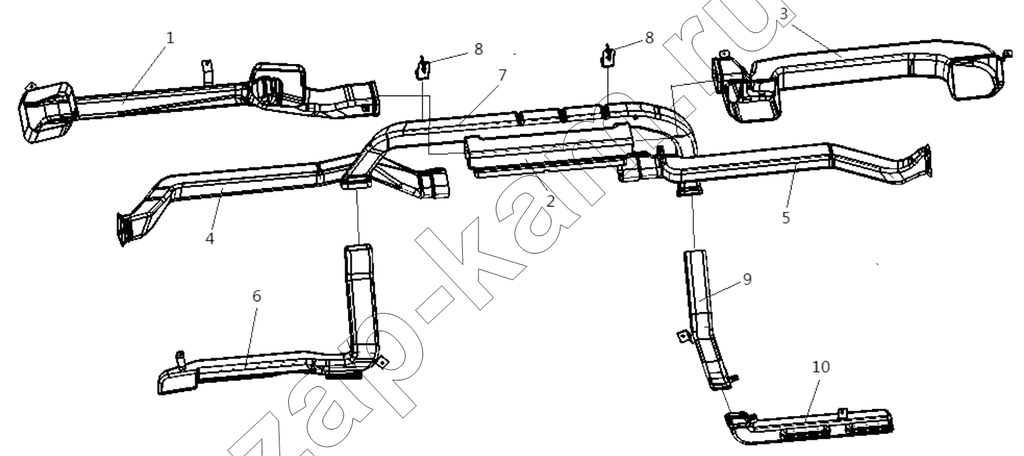 Схема/чертеж: AIR DUCT / Shaanxi Shacman SX3316HT406C