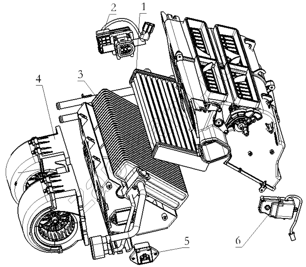Схема/чертеж: AIR CONDITIONER BODY / Shaanxi Shacman SX3316HT406C