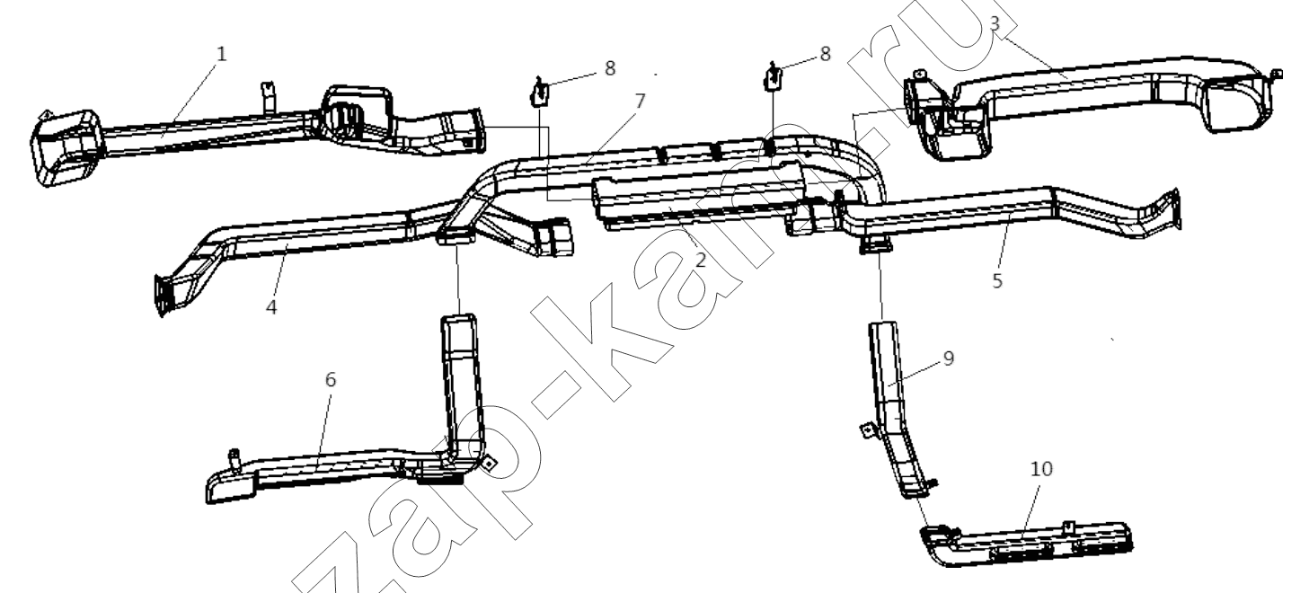 Схема/чертеж: AIR DUCT / Shaanxi Shacman SX3316HT406C