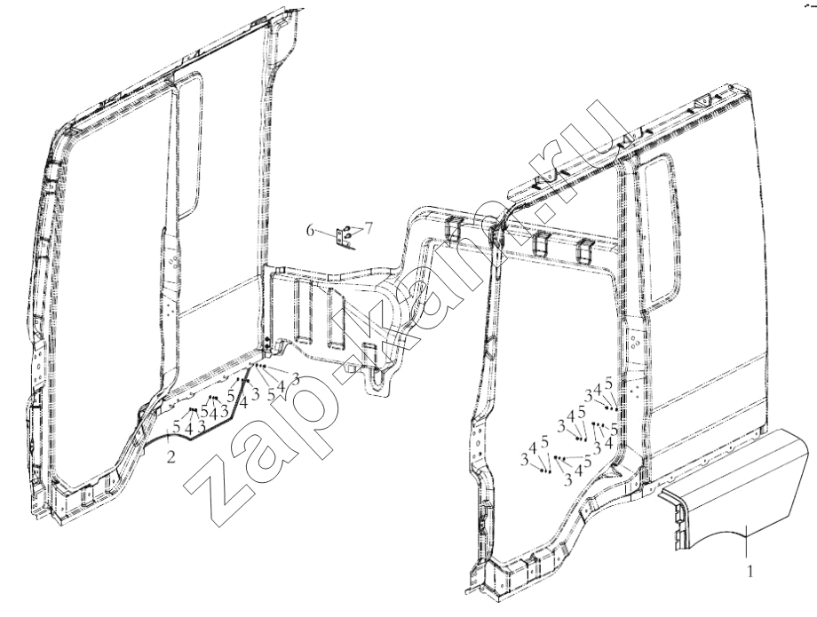 Схема/чертеж: PART OF THE CAB FENDER / Shaanxi Shacman SX3316HT406C