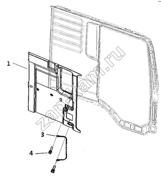 Схема/чертеж: LEFT SIDE WALL INNER GUARD PLATE / Shaanxi Shacman SX3316HT406C