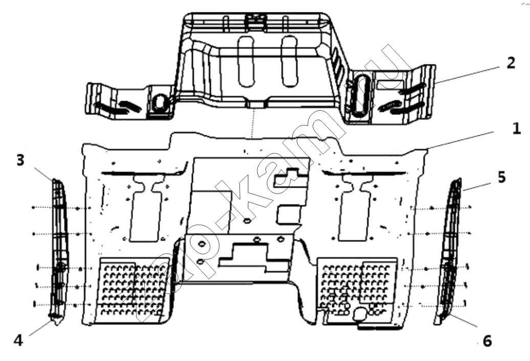 Схема/чертеж: FLOOR MATS / Shaanxi Shacman SX3316HT406C