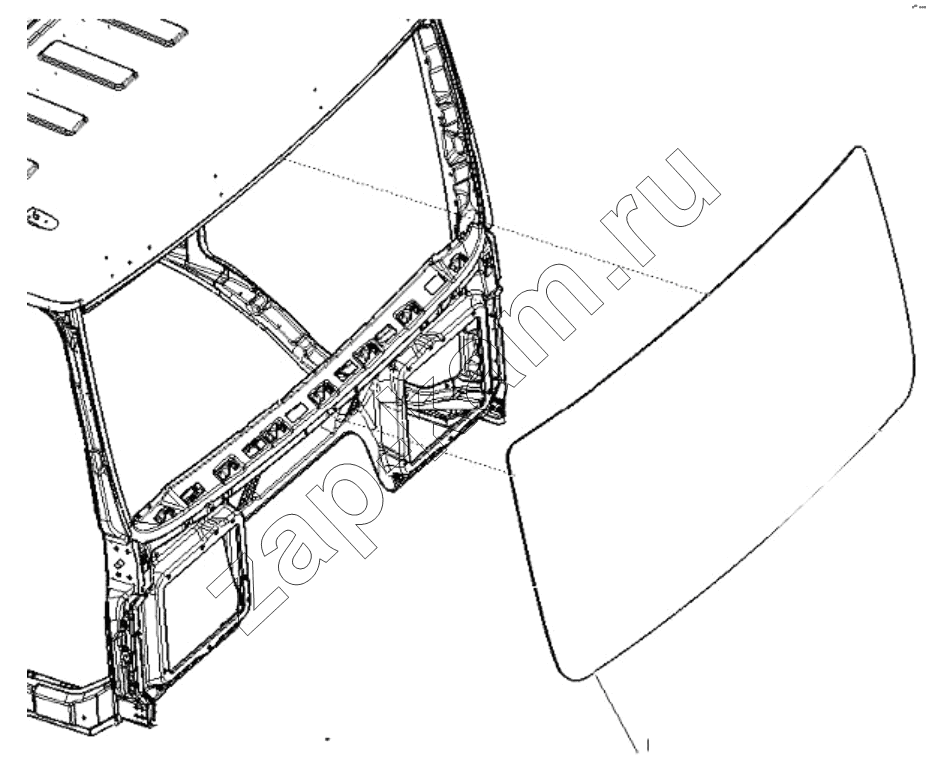 Схема/чертеж: WINDSCREEN / Shaanxi Shacman SX3316HT406C