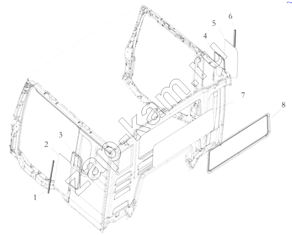 Схема/чертеж: SIDE-WINDOW AND REAR-WINDOW / Shaanxi Shacman SX3316HT406C