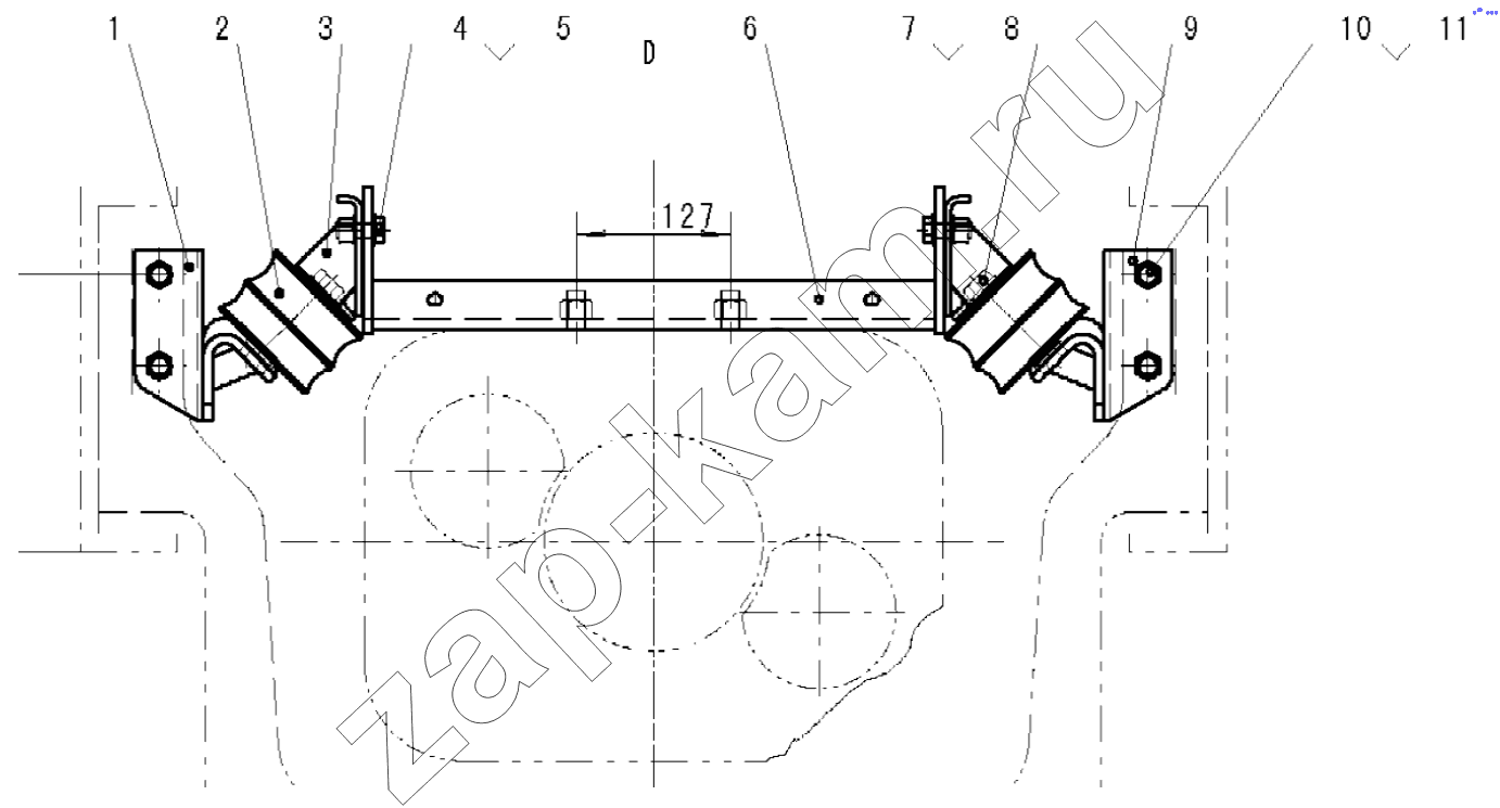 Схема/чертеж: GEAR BOX SUPPORT / Shaanxi Shacman SX3316HT406C