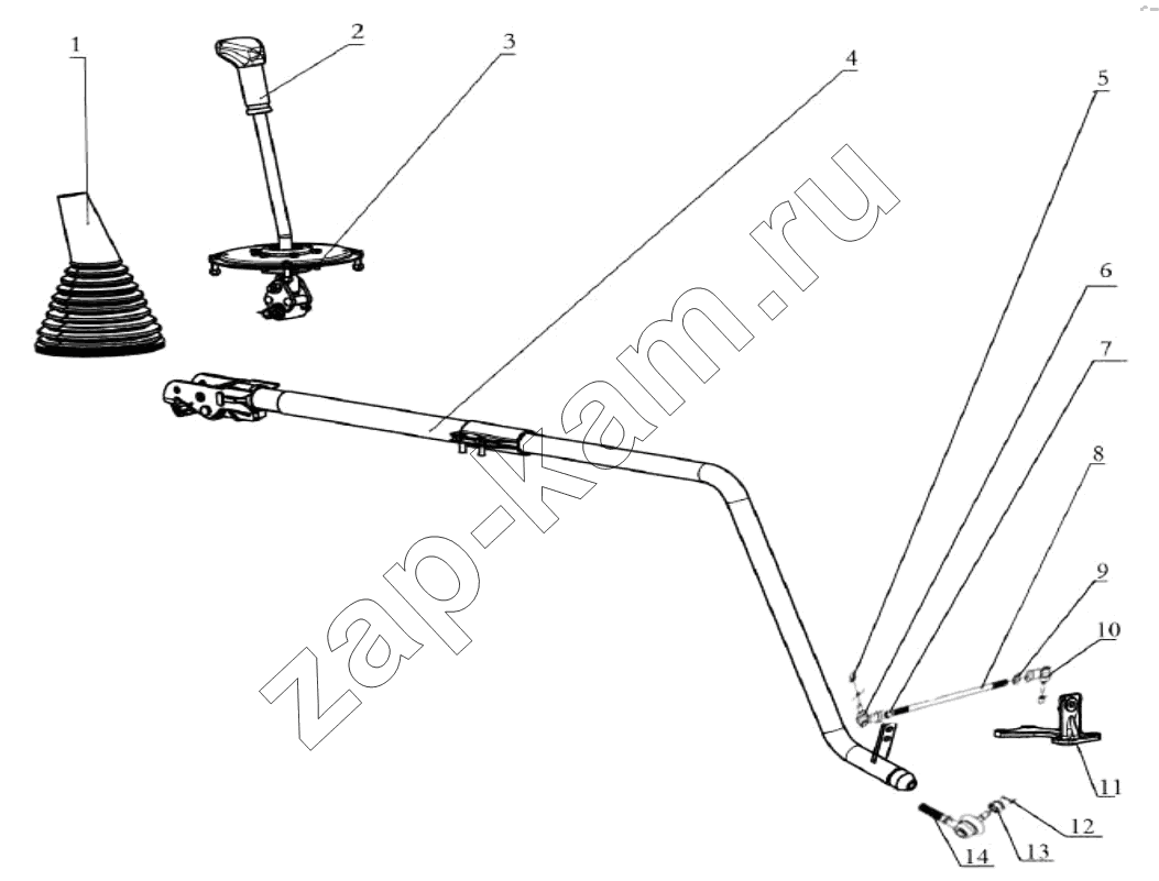 Схема/чертеж: SHIFTING DEVECE / Shaanxi Shacman SX3316HT406C