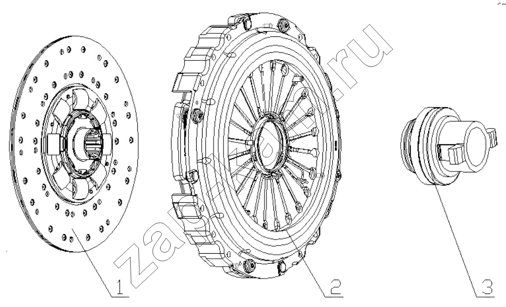 Схема/чертеж: PULL DIAPHRAGM CLUTCH О¦430 / Shaanxi Shacman SX3316HT406C