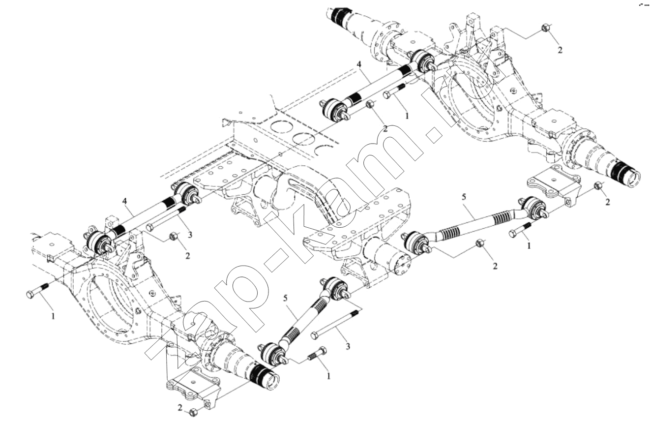Схема/чертеж: REAR SUSPENSION в…Ў (DC95319520801) / Shaanxi Shacman SX3316HT406C