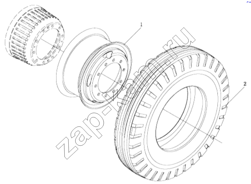 Схема/чертеж: WHEELING SYSTEM / Shaanxi Shacman SX3316HT406C
