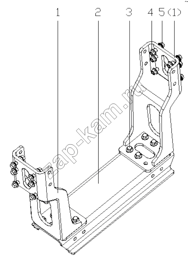 Схема/чертеж: FRAME ASSIST CROSS MEMBER ASSY / Shaanxi Shacman SX3316HT406C