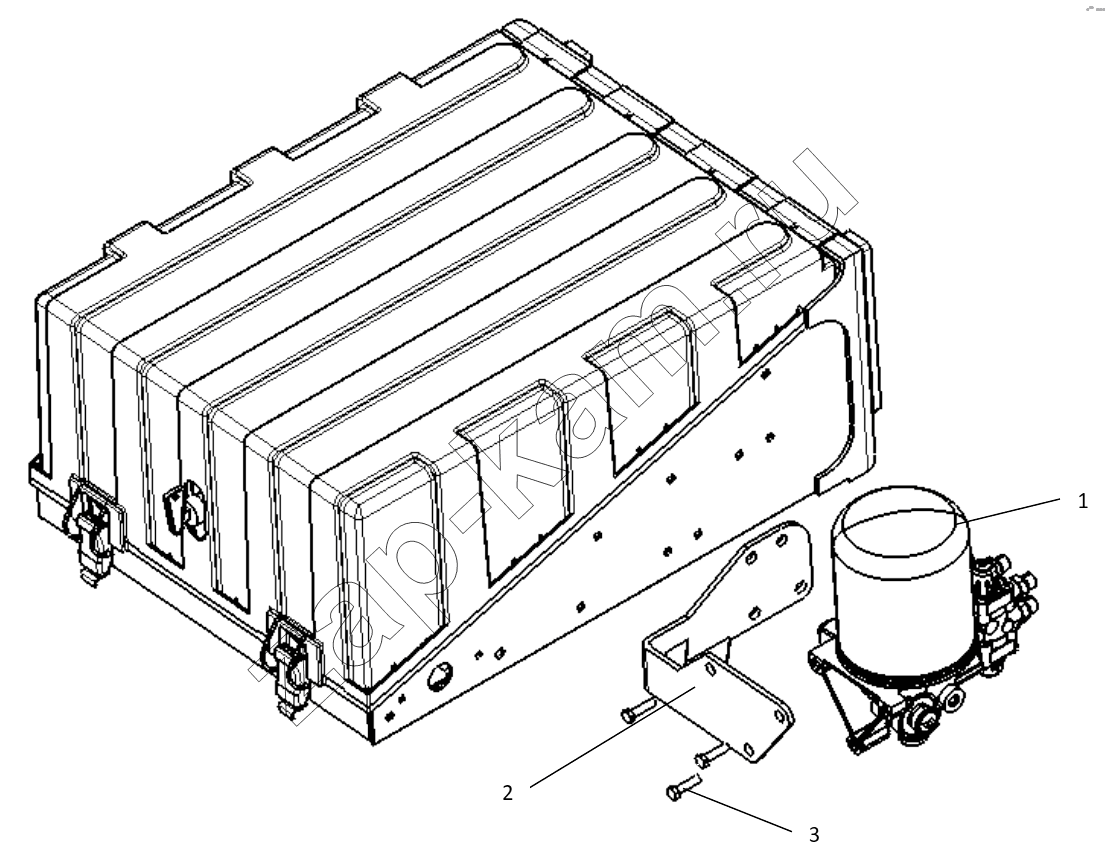 Схема/чертеж: RELAY VALVE FIXING (в… ) / Shaanxi Shacman SX3316HT406C