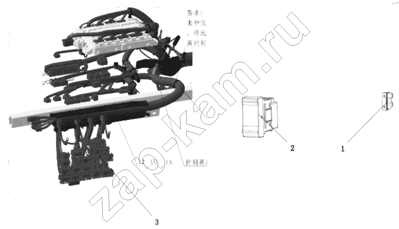 Схема/чертеж: DC97189980491 FUEL TANK HEATING ELECTRICAL / Shaanxi Shacman SX331853386 (X5000)