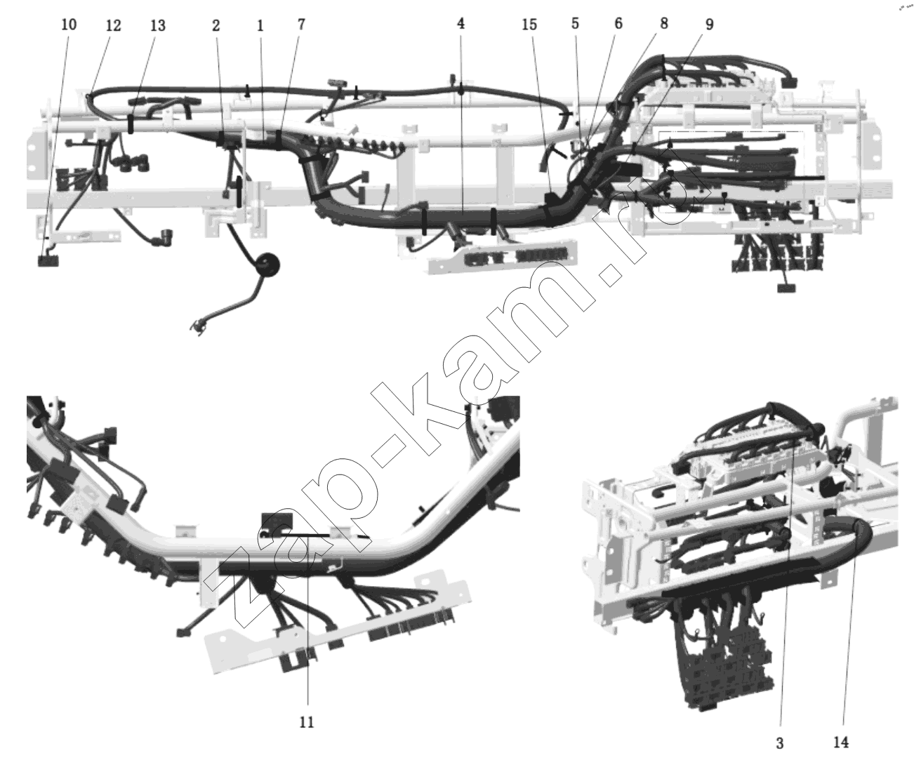Схема/чертеж: DC97189771035 INSTRUMENT PANEL WIRING HARNESS / Shaanxi Shacman SX331853386 (X5000)