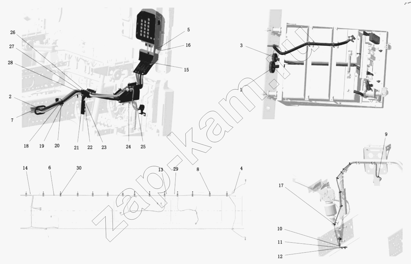Схема/чертеж: DC97319779663 FRAME HARNESS ATTACHMENT / Shaanxi Shacman SX331853386 (X5000)