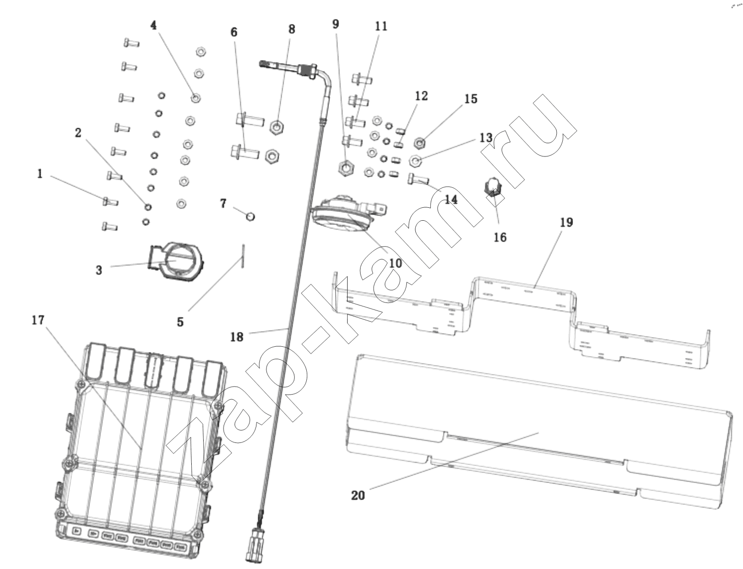 Схема/чертеж: DC97189710777 POWERTRAIN CHASSIS WIRING HARNESS / Shaanxi Shacman SX331853386 (X5000)