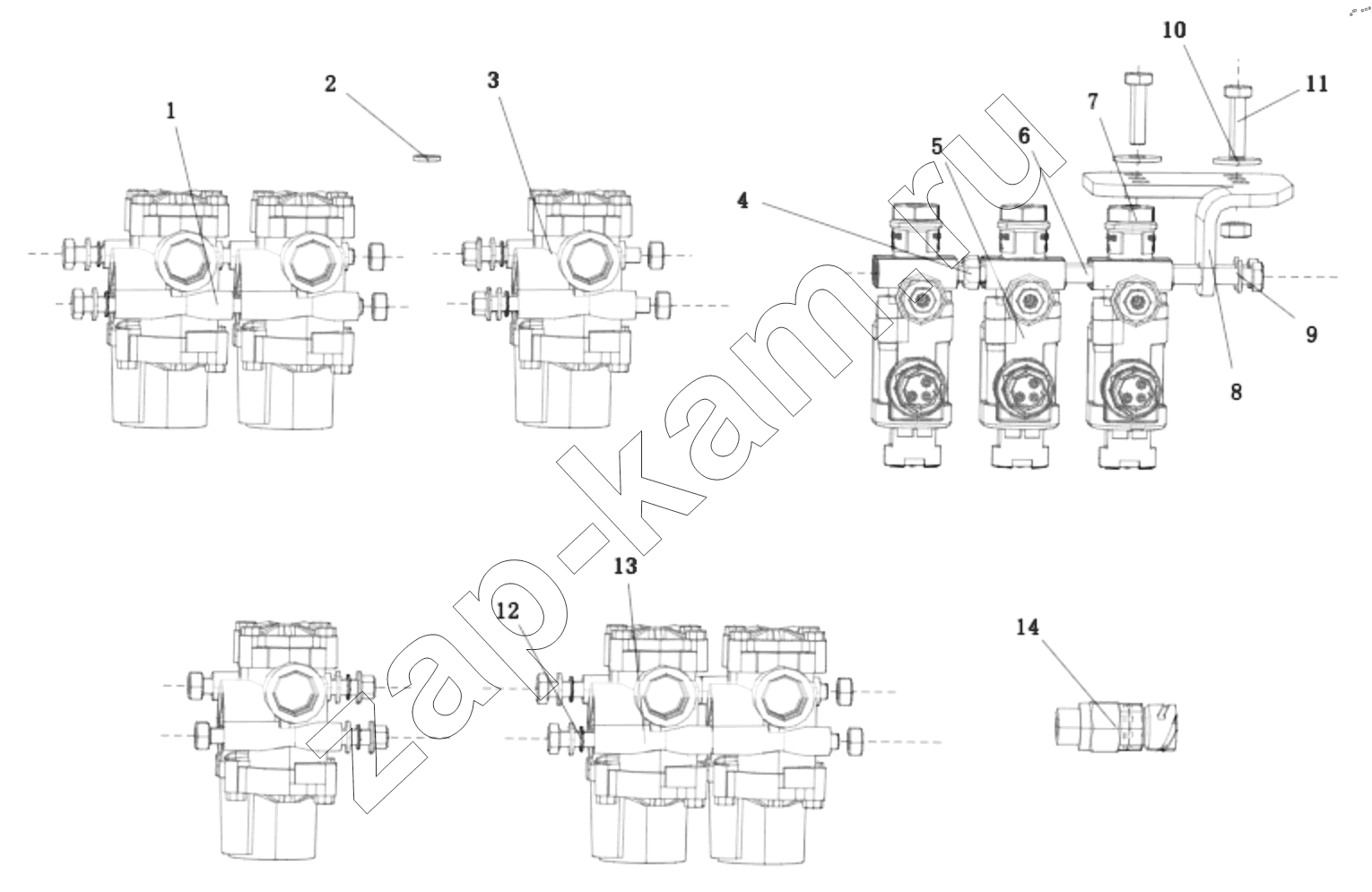 Схема/чертеж: DC97189712291 FRAME SYSTEM WIRING HARNESS / Shaanxi Shacman SX331853386 (X5000)
