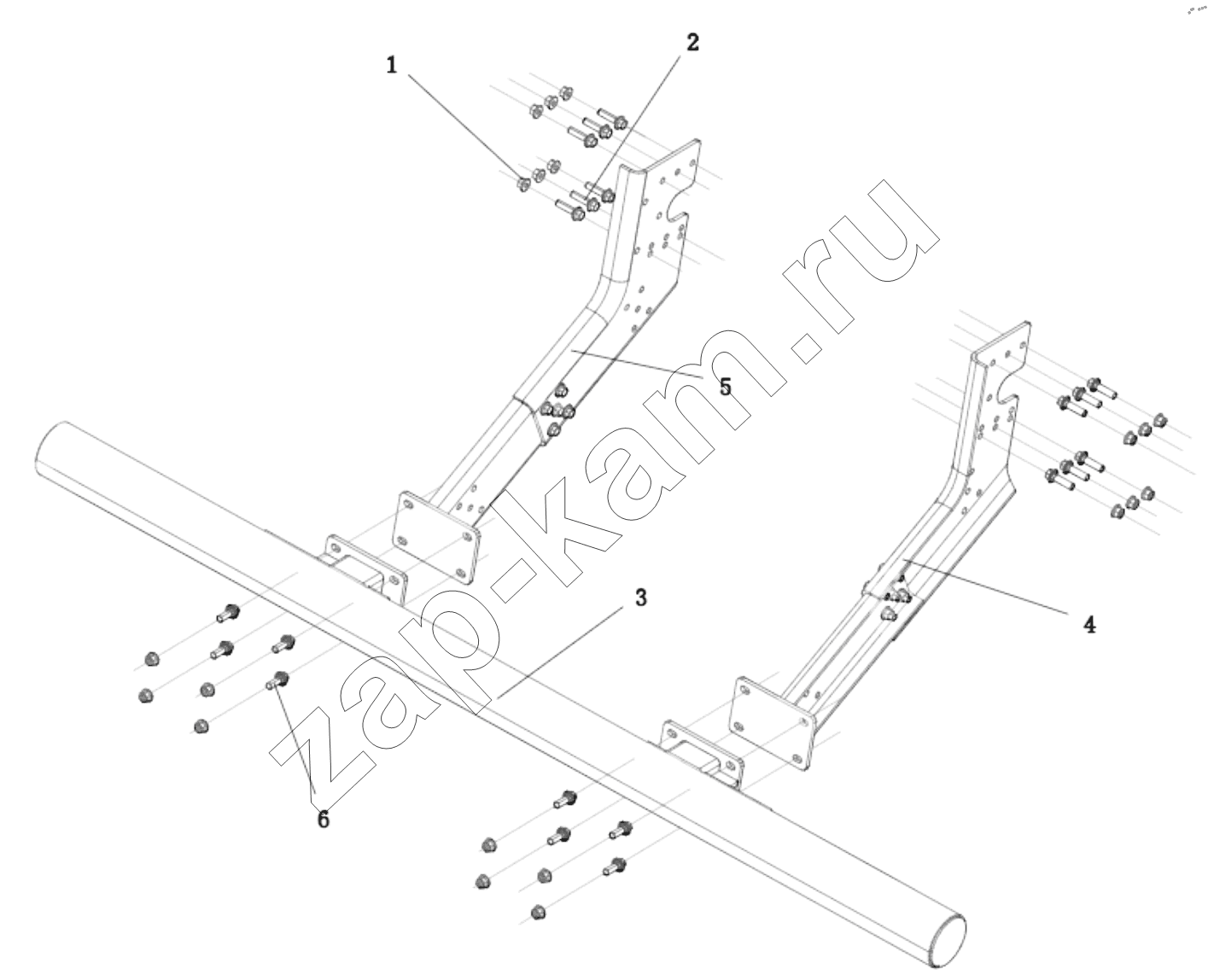 Схема/чертеж: DC98149642020 REAR LOWER PROTECTION / Shaanxi Shacman SX331853386 (X5000)