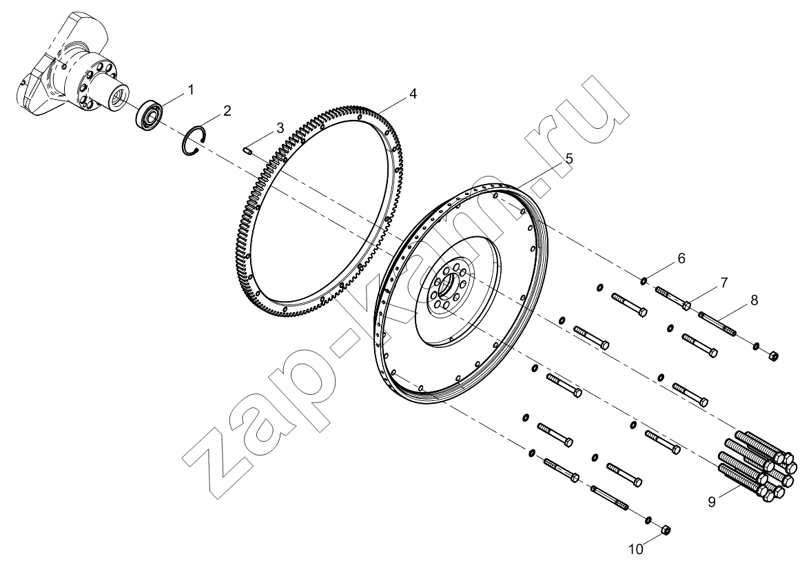 Схема/чертеж: FLYWHEEL GROUP / Shaanxi Shacman SX331853386 (X5000)