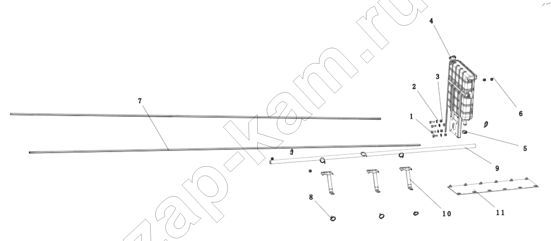 Схема/чертеж: DC97259531120 EXPANSION TANK / Shaanxi Shacman SX331853386 (X5000)