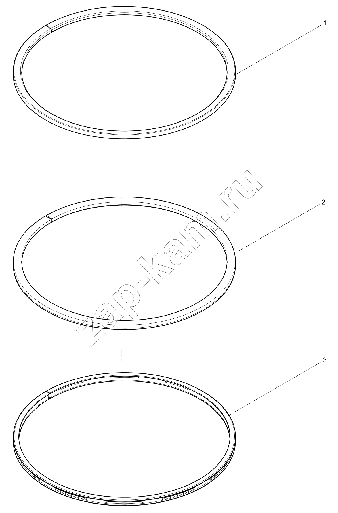 Схема/чертеж: PISTON RING SET / Shaanxi Shacman SX331853386 (X5000)