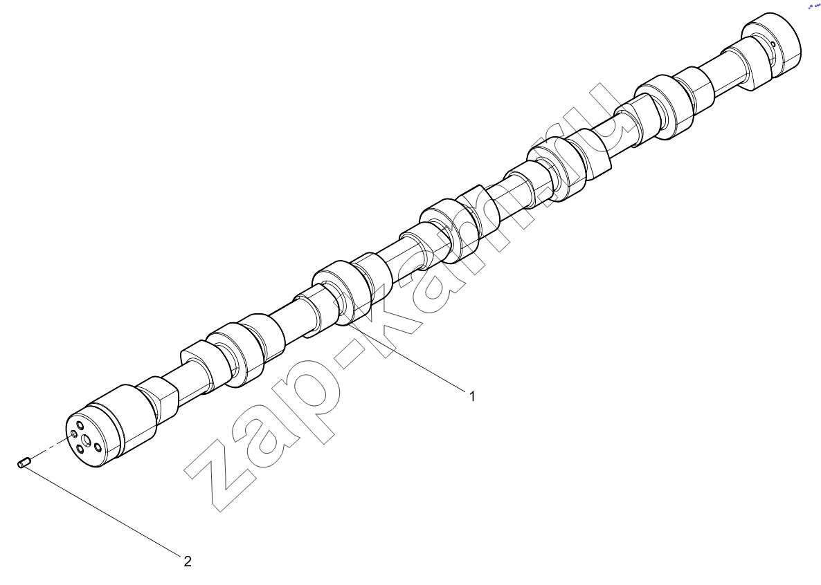 Схема/чертеж: CAMSHAFT ASSEMBLY / Shaanxi Shacman SX331853386 (X5000)
