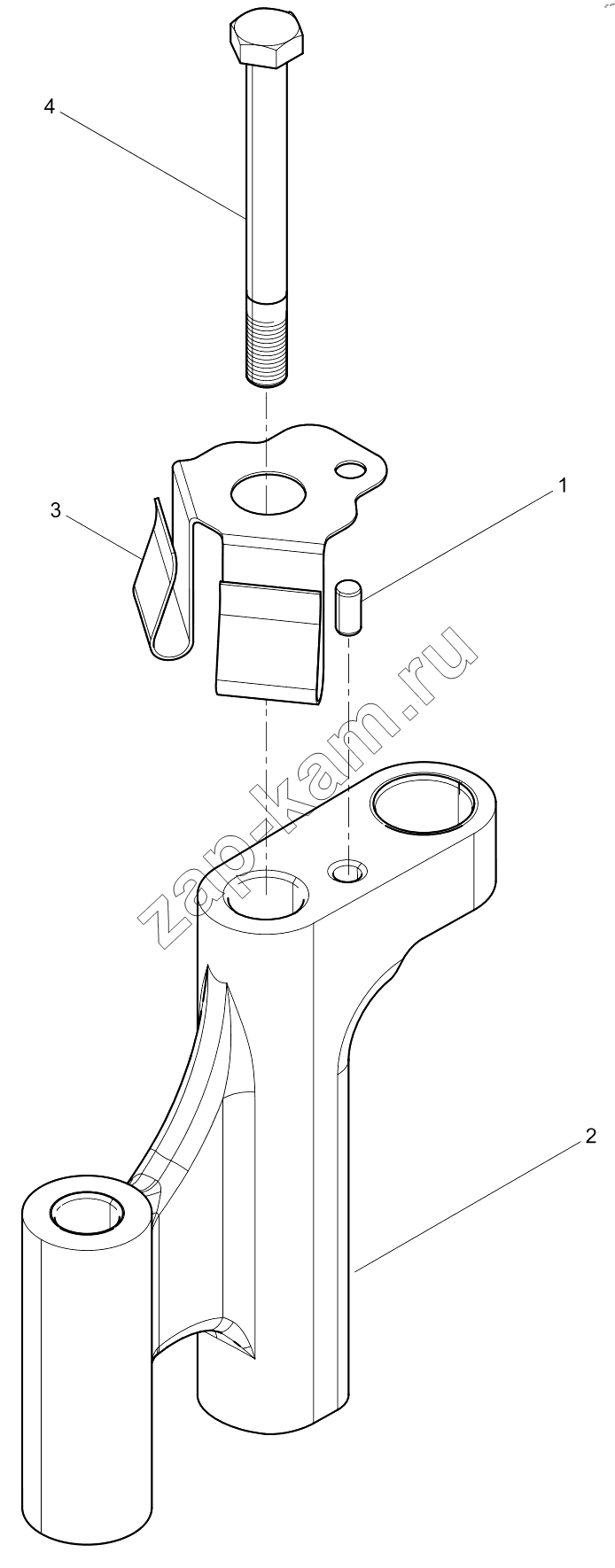 Схема/чертеж: EVB BRACKET ASSEMBLY / Shaanxi Shacman SX331853386 (X5000)