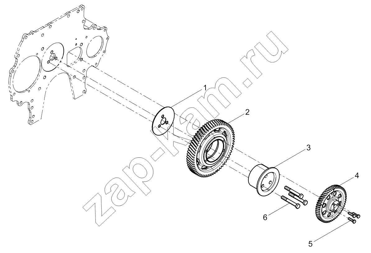 Схема/чертеж: GEAR DRIVE GROUP / Shaanxi Shacman SX331853386 (X5000)