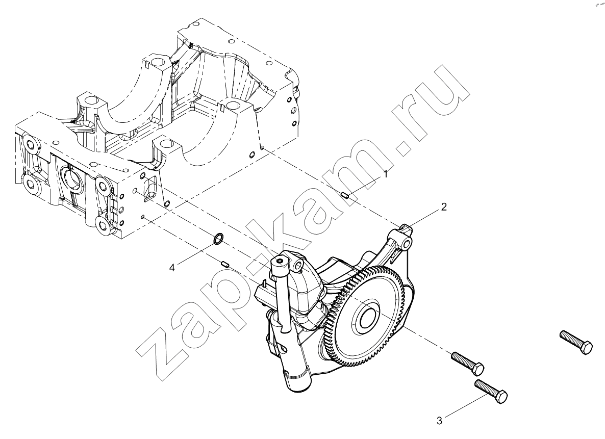 Схема/чертеж: OIL PUMP GROUP / Shaanxi Shacman SX331853386 (X5000)