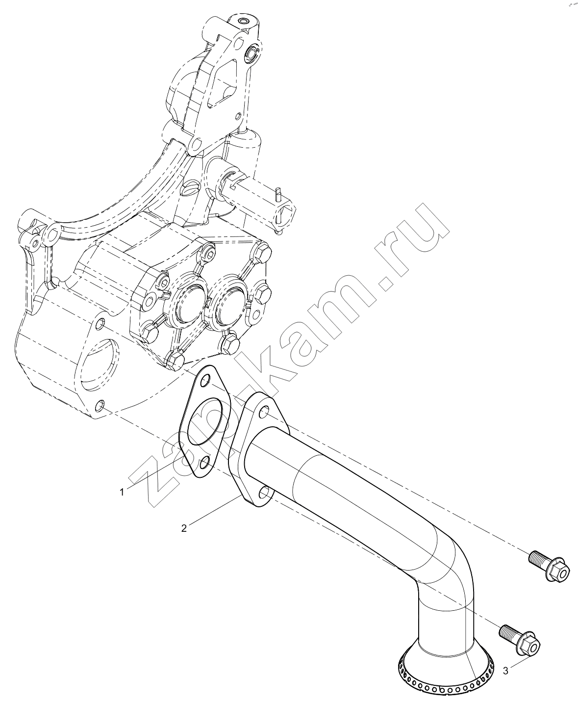Схема/чертеж: OIL STRAINER GROUP / Shaanxi Shacman SX331853386 (X5000)