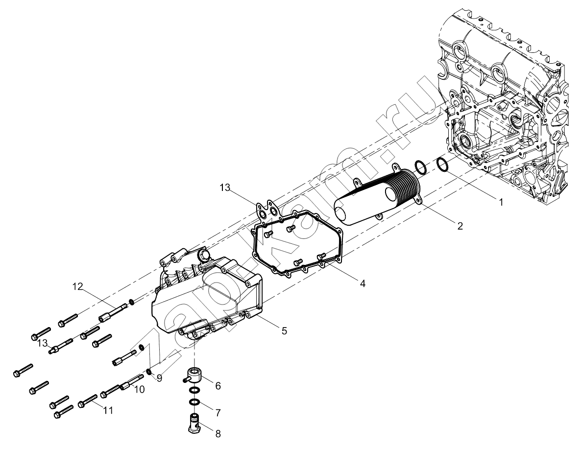 Схема/чертеж: OIL COOLER GROUP / Shaanxi Shacman SX331853386 (X5000)