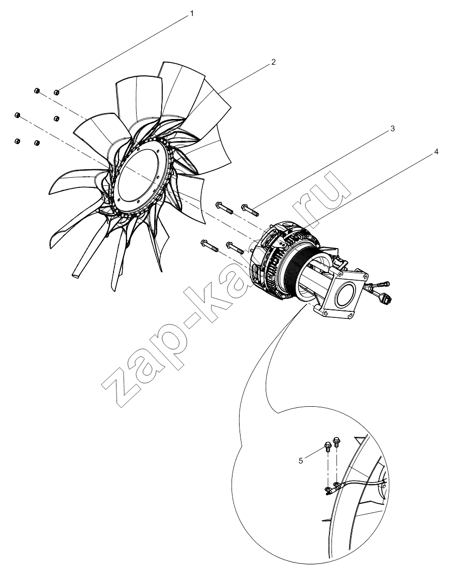 Схема/чертеж: FAN AND HUB GROUP / Shaanxi Shacman SX331853386 (X5000)