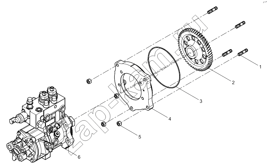Схема/чертеж: FUEL INJECTION PUMP SET / Shaanxi Shacman SX331853386 (X5000)