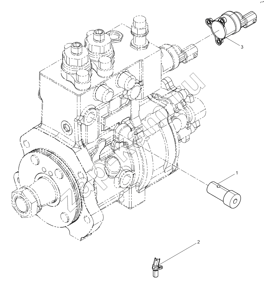 Схема/чертеж: FUEL INJECTION PUMP ASSEMBLY / Shaanxi Shacman SX331853386 (X5000)
