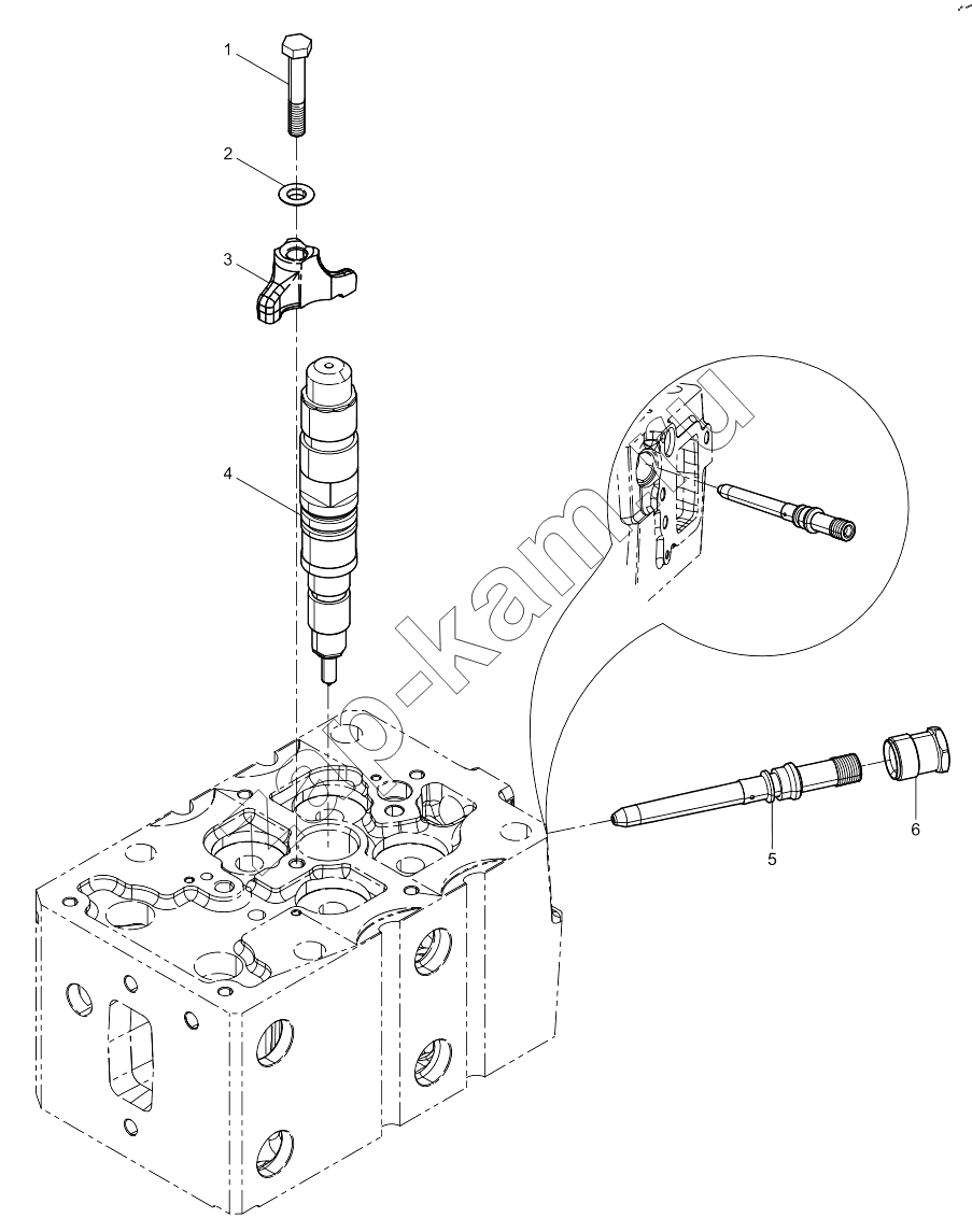 Схема/чертеж: FUEL INJECTOR GROUP / Shaanxi Shacman SX331853386 (X5000)