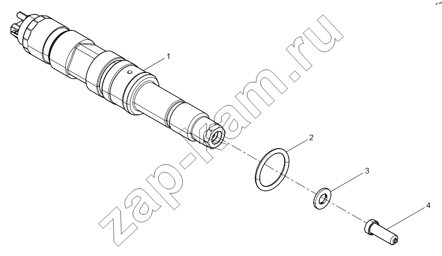 Схема/чертеж: FUEL INJECTOR / Shaanxi Shacman SX331853386 (X5000)