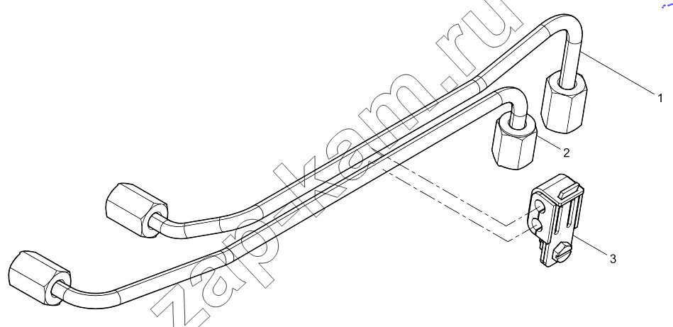 Схема/чертеж: HIGH-PRESSURE FUEL PIPE ASSEMBLY / Shaanxi Shacman SX331853386 (X5000)