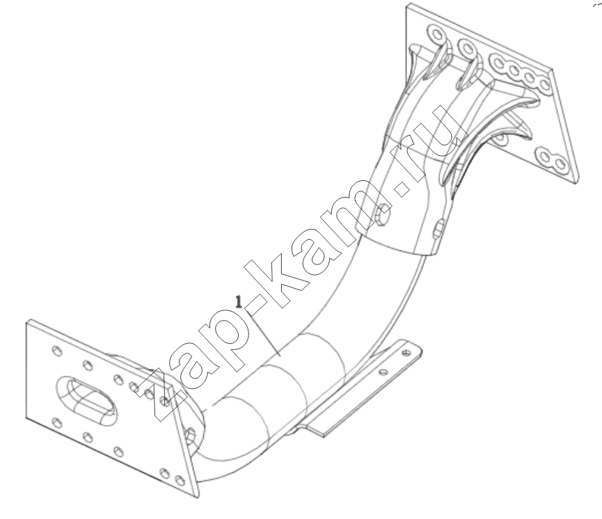 Схема/чертеж: DC95259510051 TUBULAR BEAM ASSEMBLY / Shaanxi Shacman SX331853386 (X5000)