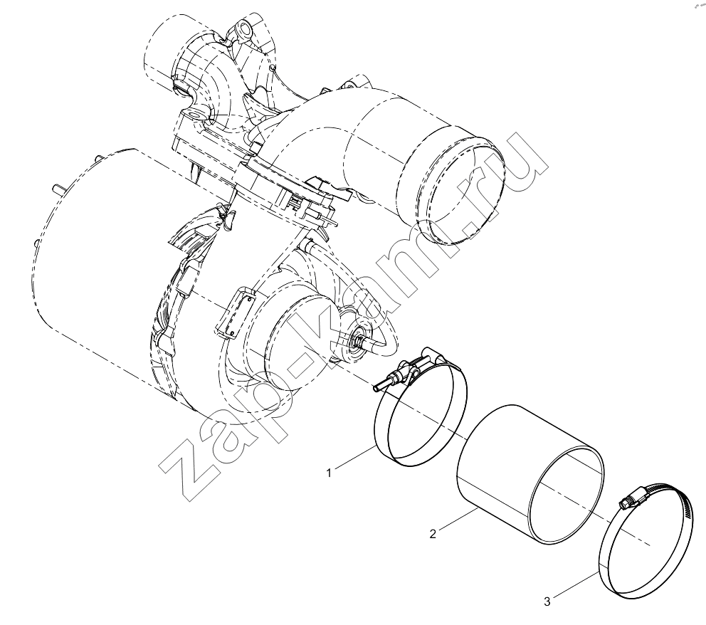 Схема/чертеж: COMPRESSOR PIPE GROUP / Shaanxi Shacman SX331853386 (X5000)