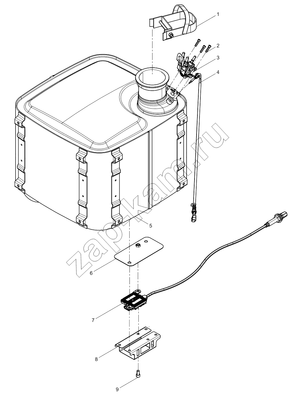 Схема/чертеж: SCR BOX ASSEMBLY / Shaanxi Shacman SX331853386 (X5000)