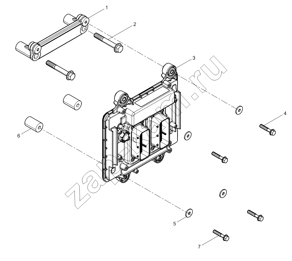 Схема/чертеж: ELECTRONIC CONTROL UNIT GROUP / Shaanxi Shacman SX331853386 (X5000)