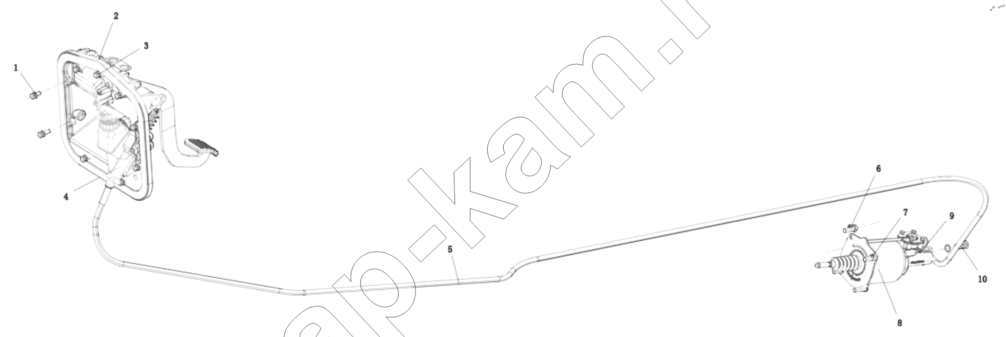 Схема/чертеж: CLUTCH CONTROL / Shaanxi Shacman SX331853386 (X5000)