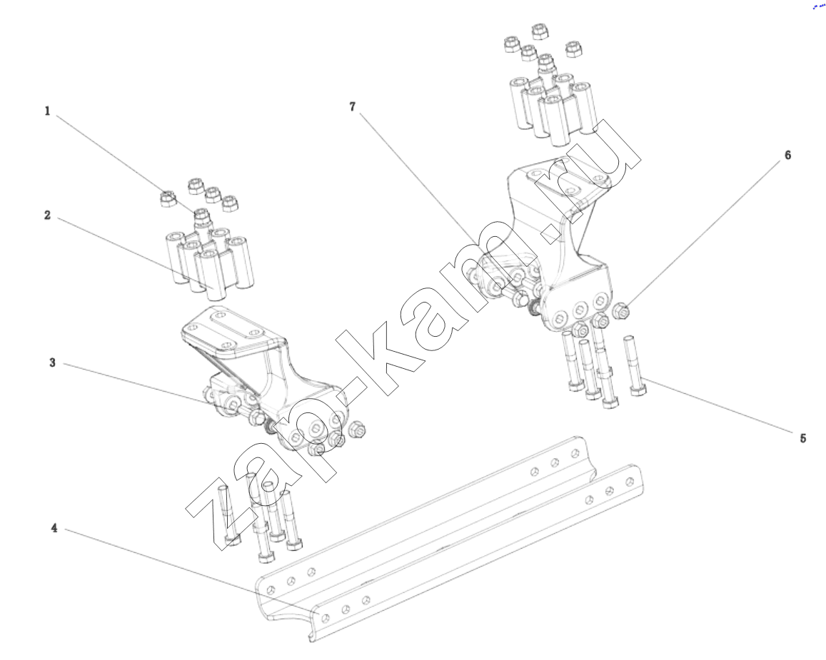 Схема/чертеж: DC99319510099 TRANSMISSION AUXILIARY BEAM / Shaanxi Shacman SX331853386 (X5000)