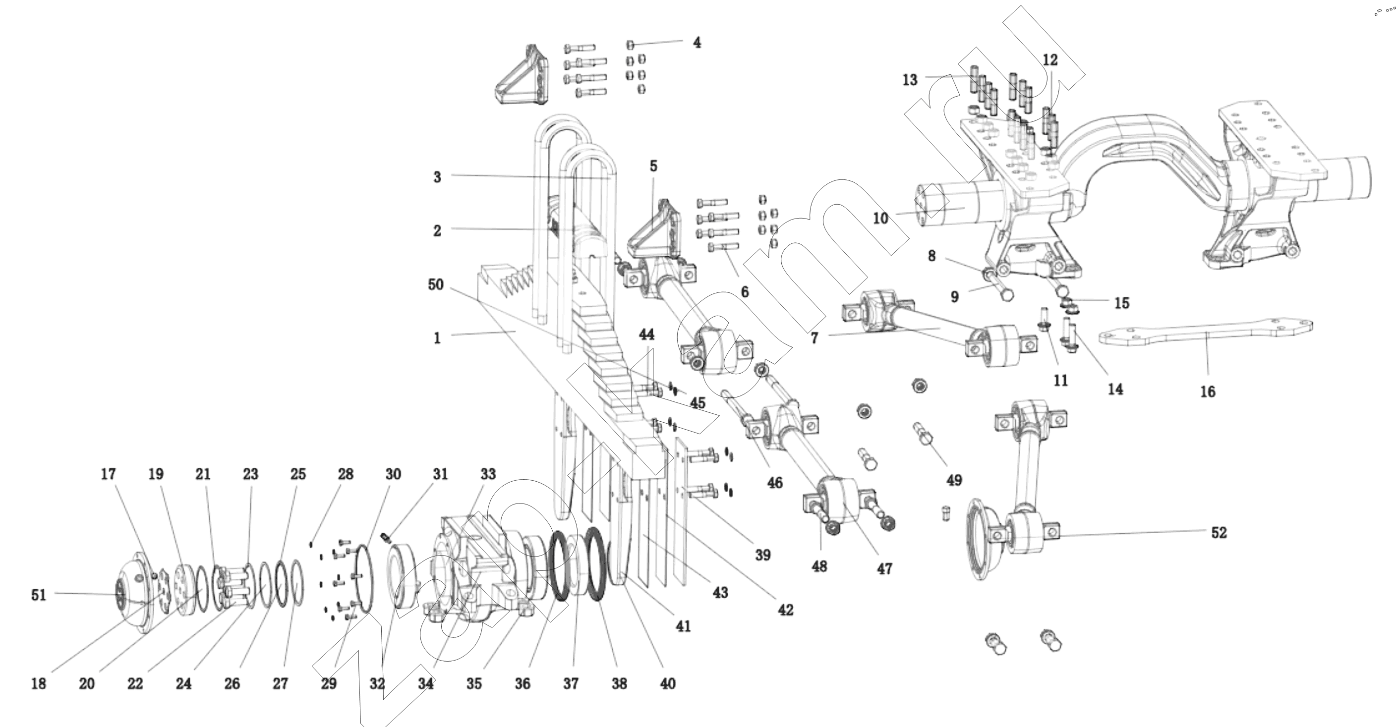 Схема/чертеж: DC97319520821 REAR SUSPENSION / Shaanxi Shacman SX331853386 (X5000)