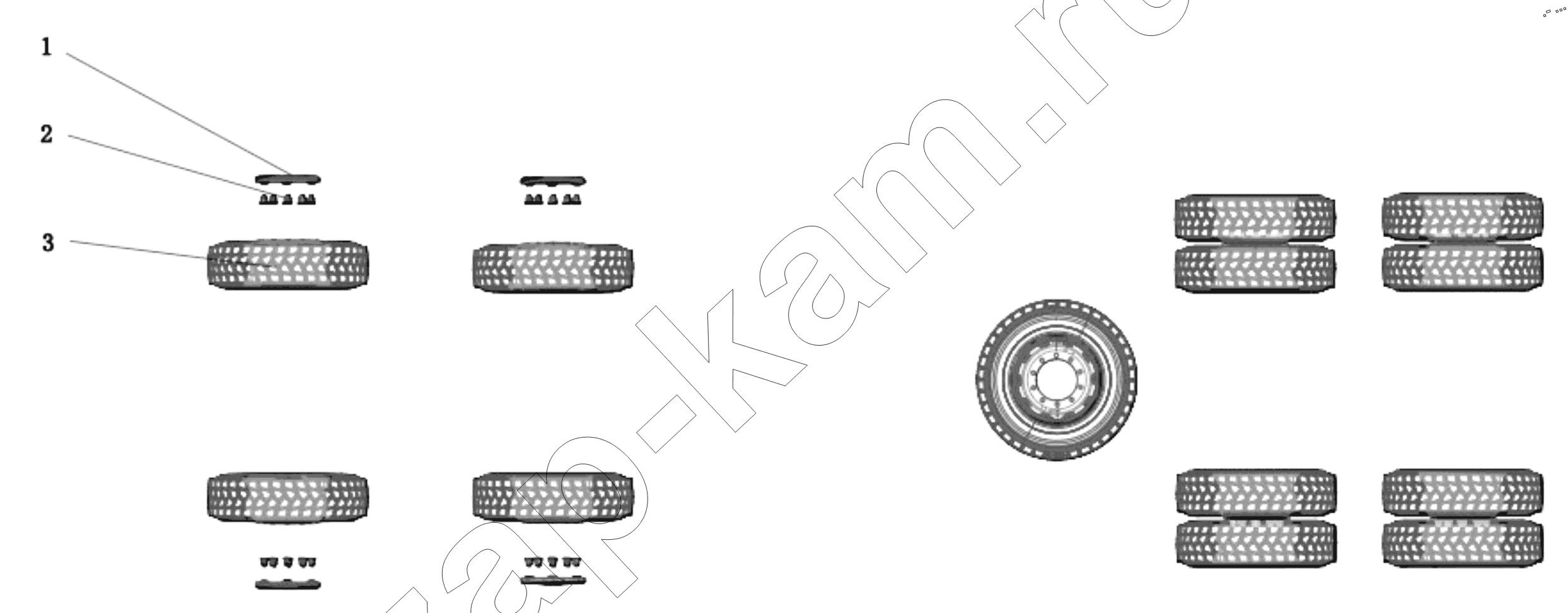 Схема/чертеж: DC95319611122 WHEEL ASSEMBLY / Shaanxi Shacman SX331853386 (X5000)